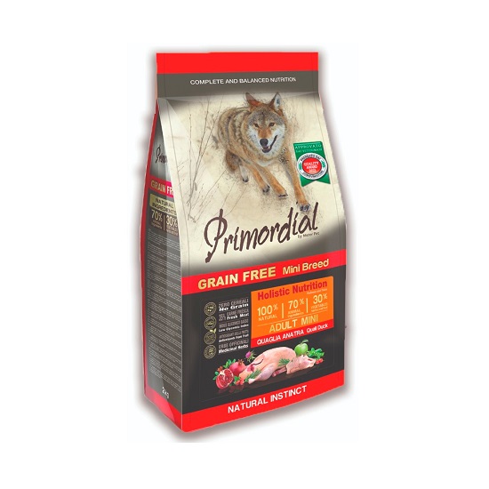 Primordial Grain Free Adult Mini Codorniz y Pato 2kg