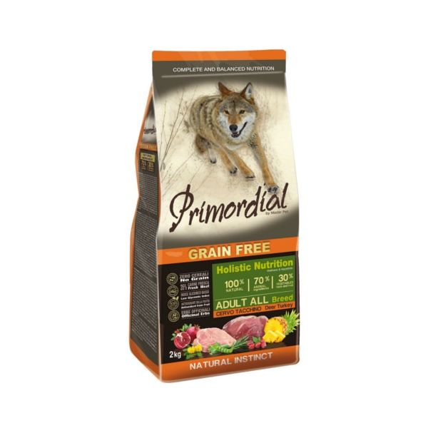 Primordial Grain Free Adult Venado y Pavo 12kg