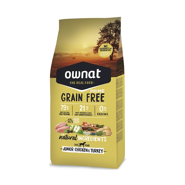 Ownat Prime Grain Free Junior Pollo y Pavo 14kg